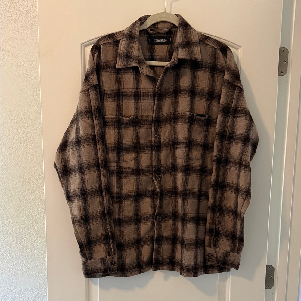 Men's Brown Flannel Jacket